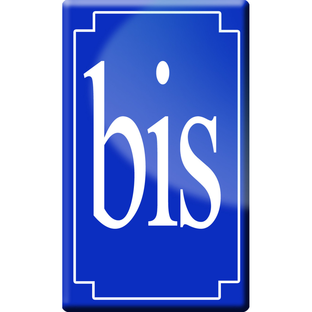 numéro de rue BIS - classique 10x6cm - Sticker/autocollant