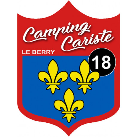 campingcariste du Berry 18 - 20x15cm - Sticker/autocollant