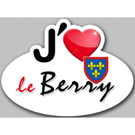 j'aime le Berry - 15x11cm - Sticker/autocollant