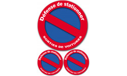 stationnement interdit - 1sticker 20cm - 2 de 10cm - Sticker/autocollant
