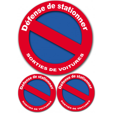 stationnement interdit - 1sticker 20cm - 2 de 10cm - Sticker/autocollant