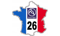 FRANCE 26 Rhône Alpes - 10x10cm - Sticker/autocollant