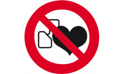 Interdit aux personnes portant un stimulateur cardiaque - 5cm - Sticker/autocollant