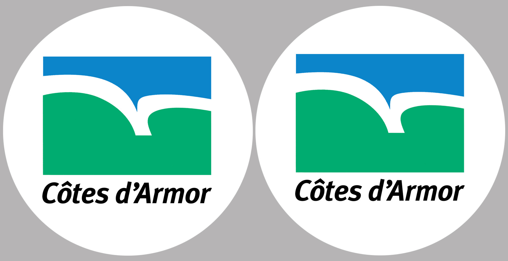 Côtes-d'Armor (2 fois 10cm) - Sticker/autocollant