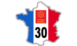 FRANCE 30 Languedoc Roussillon - 10x10cm - Sticker/autocollant