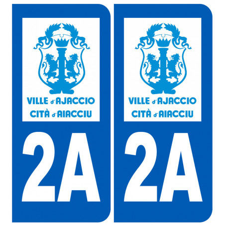 immatriculation Ajaccio - Sticker/autocollant immatriculation Ajaccio - Sticker/autocollant
