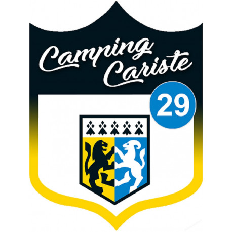 blason camping cariste Finistère 29 - 15x11.2cm - Sticker/autocollant