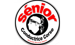 conductrice Sénior Corse (10x10cm) - Sticker/autocollant