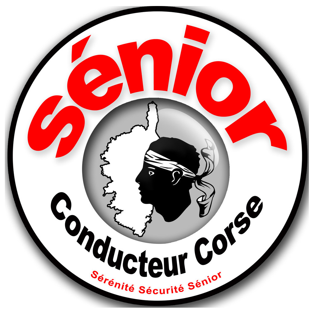 conducteur Sénior ile Corse (10x10cm) - Sticker/autocollant