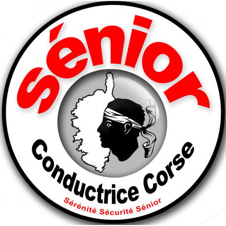 Conductrice Sénior ile Corse (10x10cm) - Sticker/autocollant