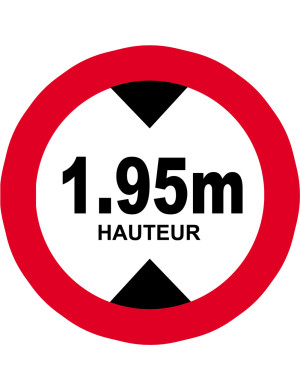 Passe Port Hauteur De Passage Maximum 2.60m - 10cm - Autocollant