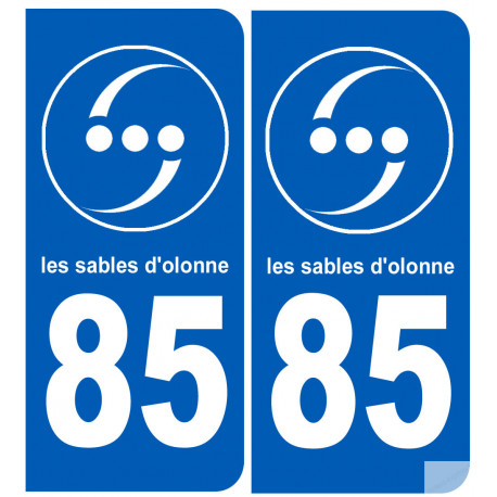 immatriculation 85 les Sables d'Olonne - Sticker/autocollant
