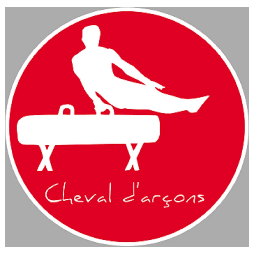Cheval d'arçons - 20cm - Sticker/autocollant
