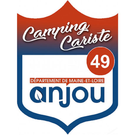 blason camping cariste anjou 49 - 20x15cm - Sticker/autocollant