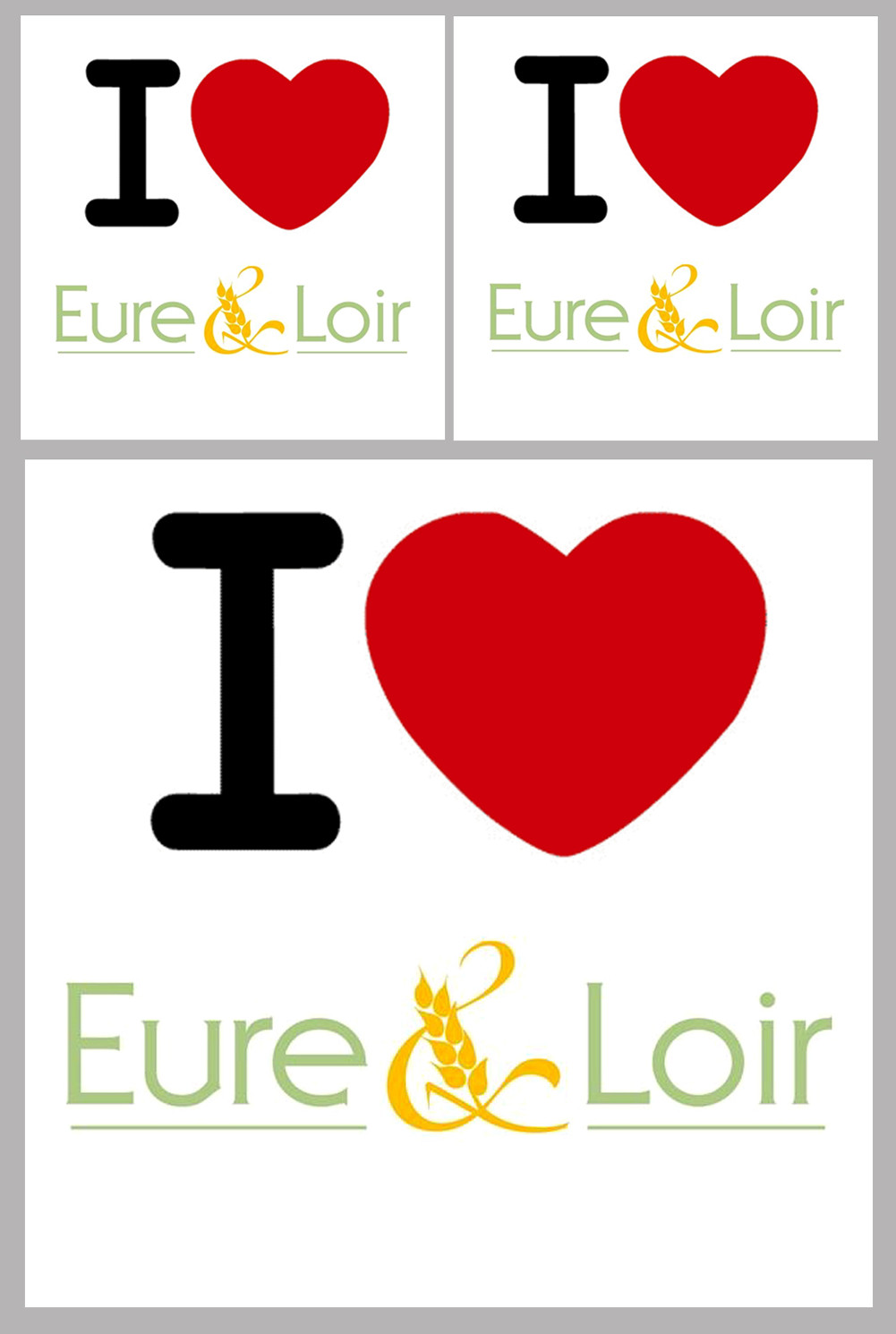 l'Eure et Loir (1fois 10cm / 2 fois 5cm) - Sticker/autocollant