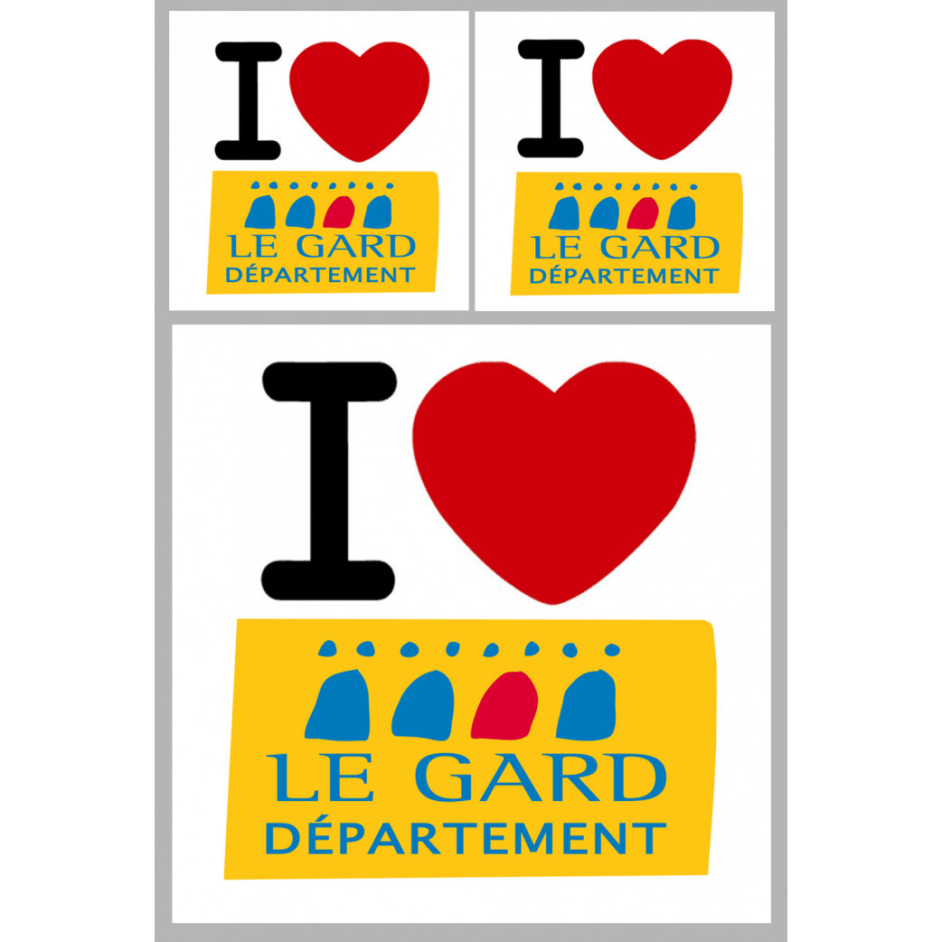 le Gard (1fois 10cm / 2 fois 5cm) - Sticker/autocollant