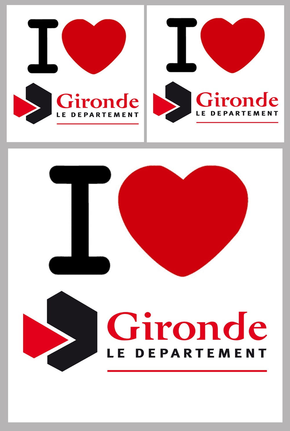 la Gironde (1fois 10cm / 2 fois 5cm) - Sticker/autocollant