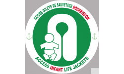ACCES GILETS DE SAUVETAGE NOURRISSON (5cm) - Sticker/autocollant