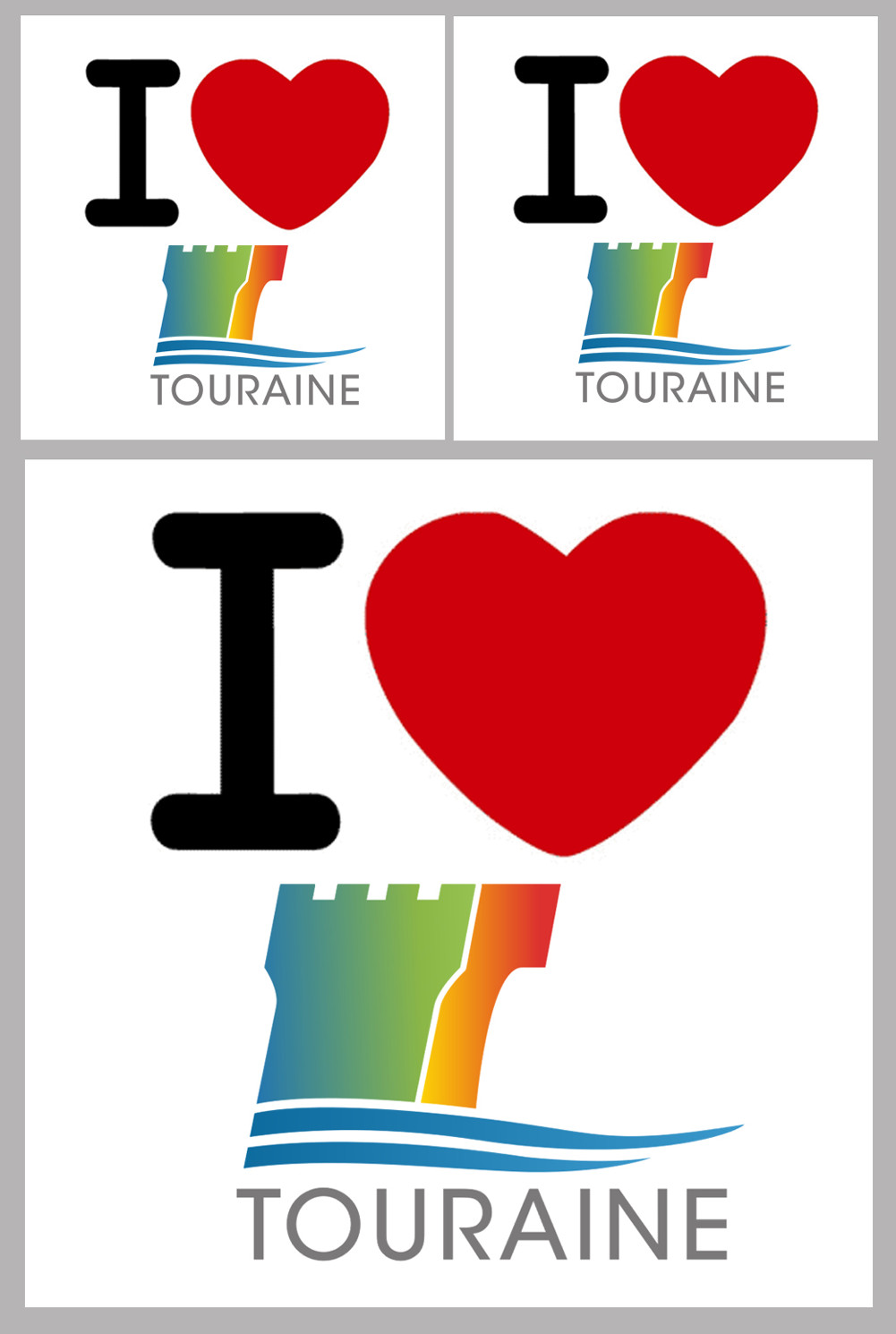 Touraine (1fois 10cm / 2 fois 5cm) - Sticker/autocollant