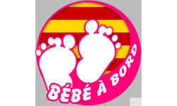 bébé à bord Catalanne (10x10cm) - Sticker/autocollant