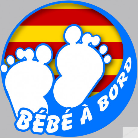 bébé à bord Catalan (10x10cm) - Sticker/autocollant
