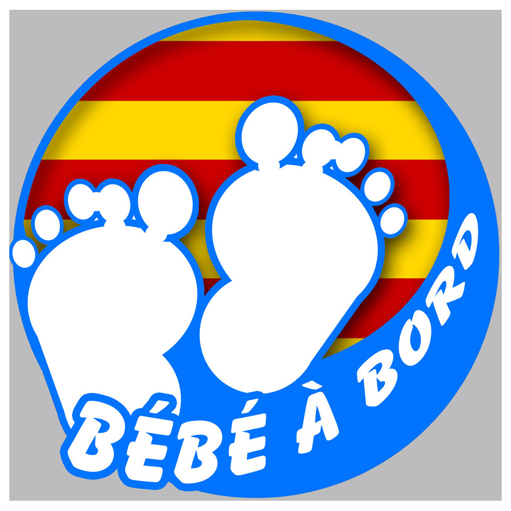 bébé à bord Catalan - 15cm - Sticker/autocollant