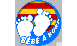 bébé à bord Catalan - 15cm - Sticker/autocollant