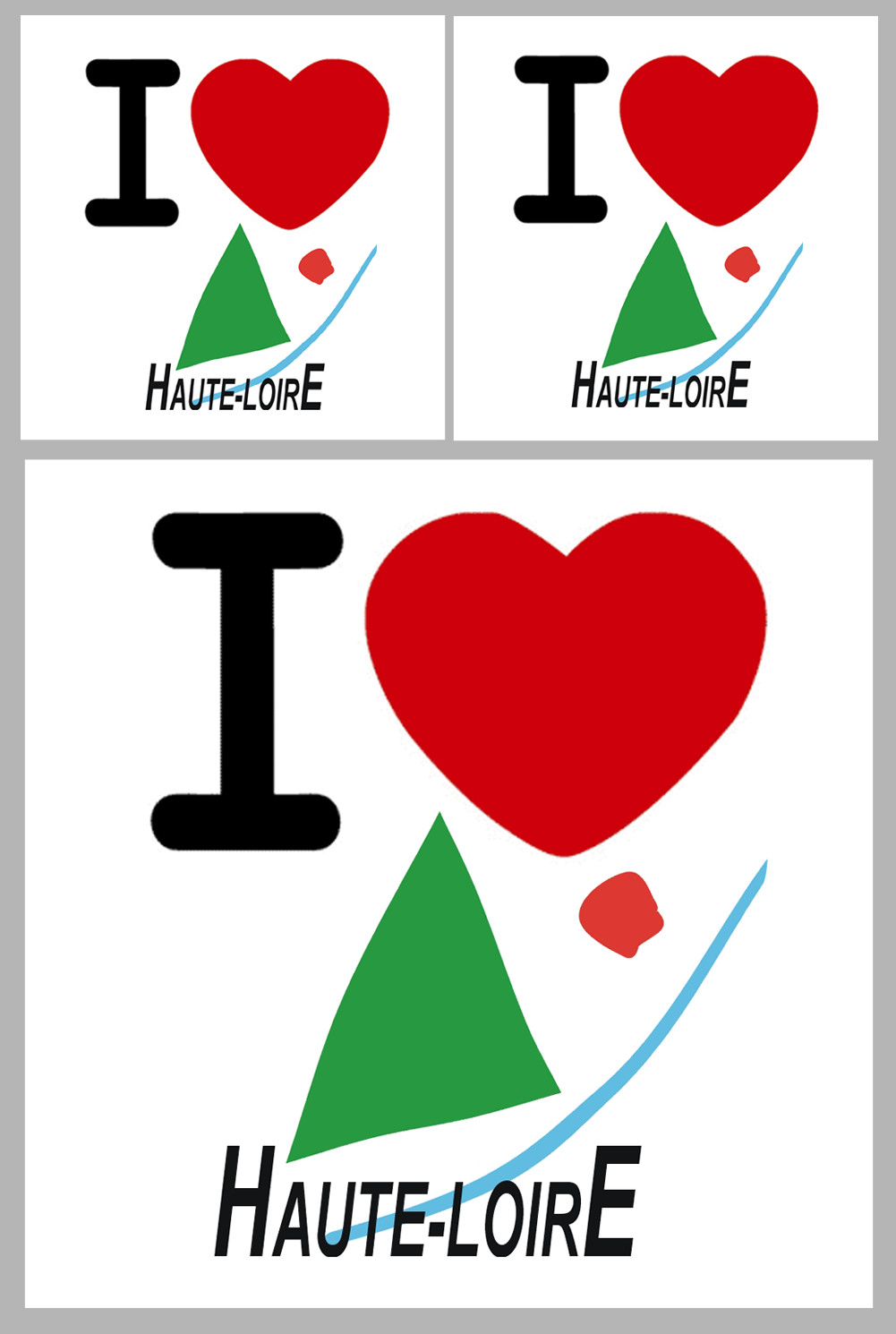 la Haute Loire (1fois 10cm / 2 fois 5cm) - Sticker/autocollant