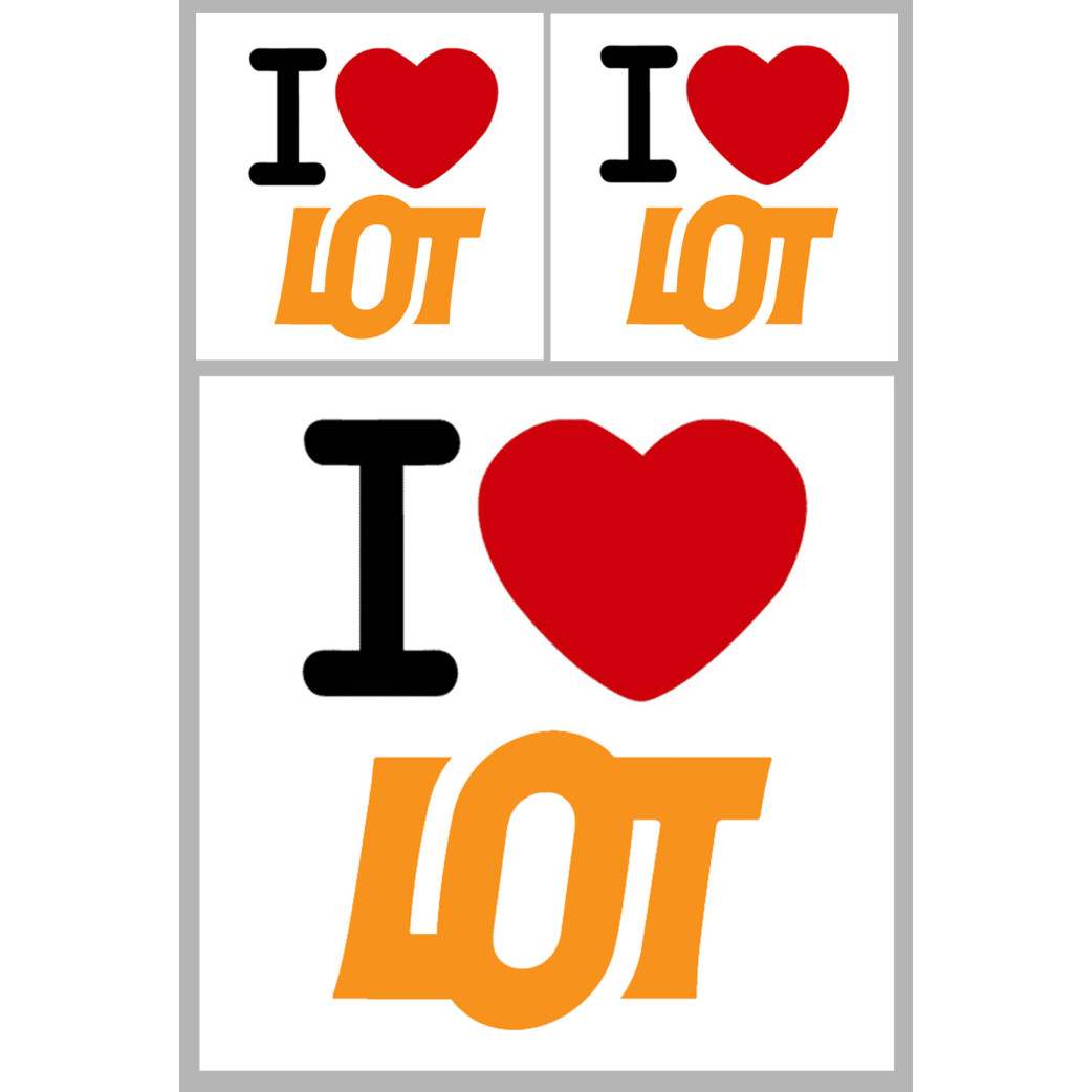 le Lot (1fois 10cm / 2 fois 5cm) - Sticker/autocollant