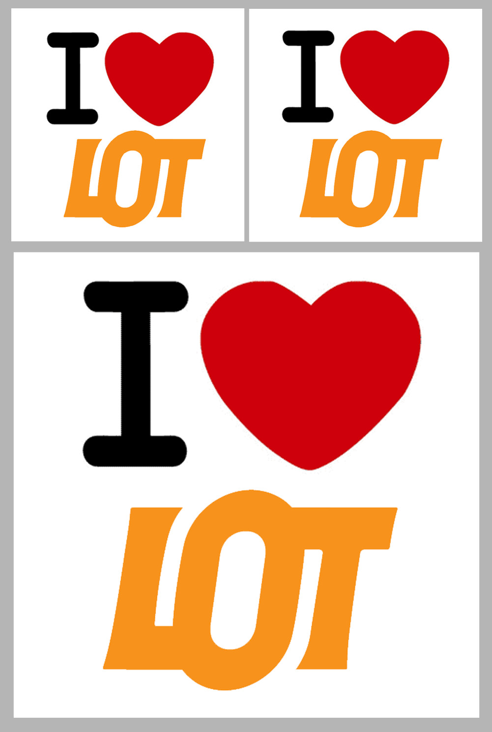 le Lot (1fois 10cm / 2 fois 5cm) - Sticker/autocollant