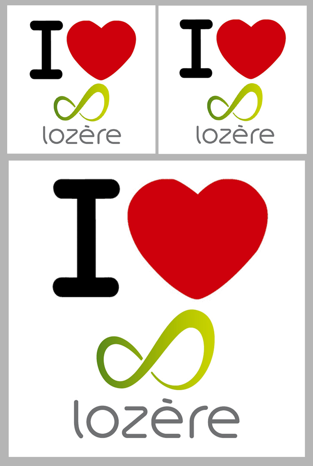 la Lozère (1fois 10cm / 2 fois 5cm) - Sticker/autocollant