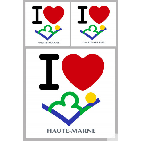 Département 52 la Haute-Marne (1fois 10cm / 2 fois 5cm) - Sticker/autocollant