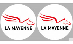 Département 53 la Mayenne (2 fois 10cm) - Sticker/autocollant