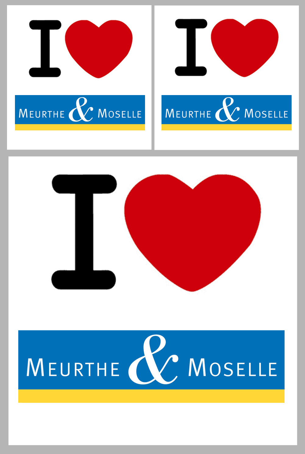 la Meurthe et Moselle (1fois 10cm / 2 fois 5cm) - Sticker/autocollant