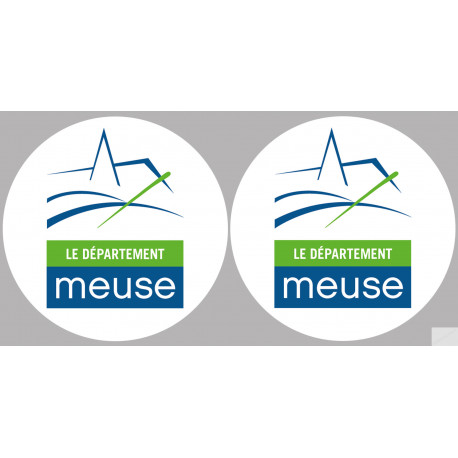 Département 55 la Meuse (2 fois 10cm) - Sticker/autocollant