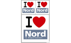 Département 59 le Nord (1fois 10cm / 2 fois 5cm) - Sticker/autocollant