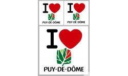 Département 63 le Puy-de-Dôme (1fois 10cm / 2 fois 5cm) - Sticker/autocollant