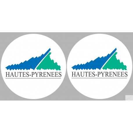 Département 65 les Hautes-Pyrénées (2 fois 10cm) - Sticker/autocollant