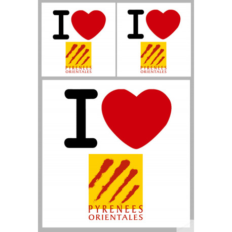 Département 66 les Pyrénées Orientales (1fois 10cm 2fois 5cm) - Sticker/autocollant
