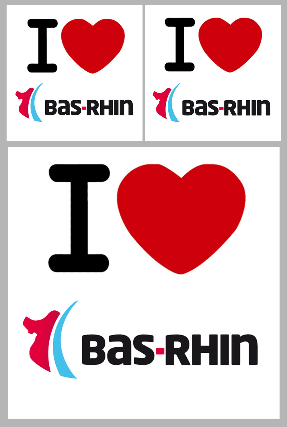 le Bas-Rhin (1fois 10cm 2fois 5cm) - Sticker/autocollant