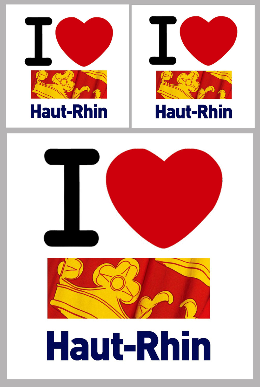 le Haut-Rhin (1fois 10cm 2fois 5cm) - Sticker/autocollant