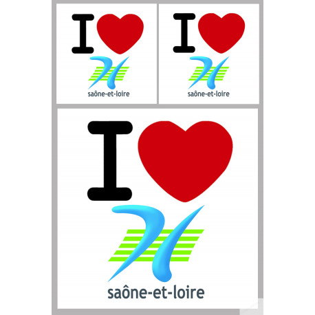 Département 71 la Saône et Loire (1fois 10cm 2fois 5cm) - Sticker/autocollant