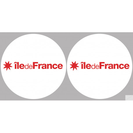 Département 75 l'île de France (2 fois 10cm) - Sticker/autocollant