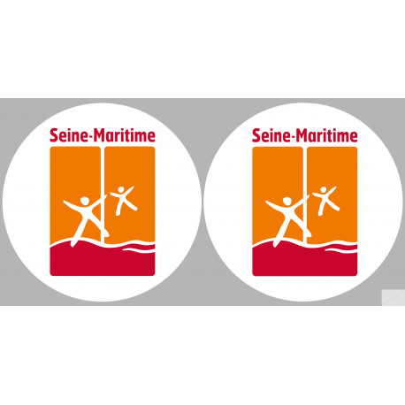 Département 76 la Seine Maritime (2 fois 10cm) - Sticker/autocollant