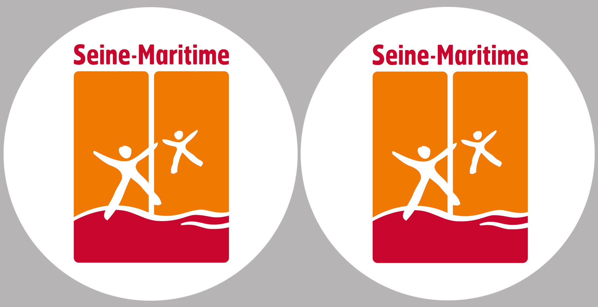 la Seine Maritime (2fois 10cm) - Sticker/autocollant