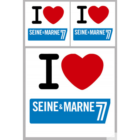 Département 77 la Seine et Marne (1fois 10cm 2fois 5cm) - Sticker/autocollant