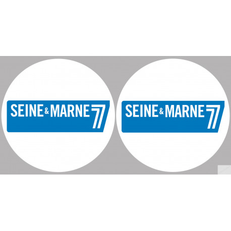 Département 77 la Seine et Marne (2 fois 10cm) - Sticker/autocollant