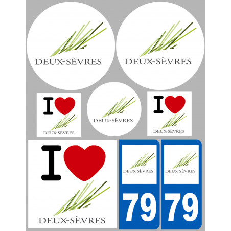 Deux-Sèvres (8 autocollants variés) - Sticker/autocollant Deux-Sèvres (8 autocollants variés) - Sticker/autocollant