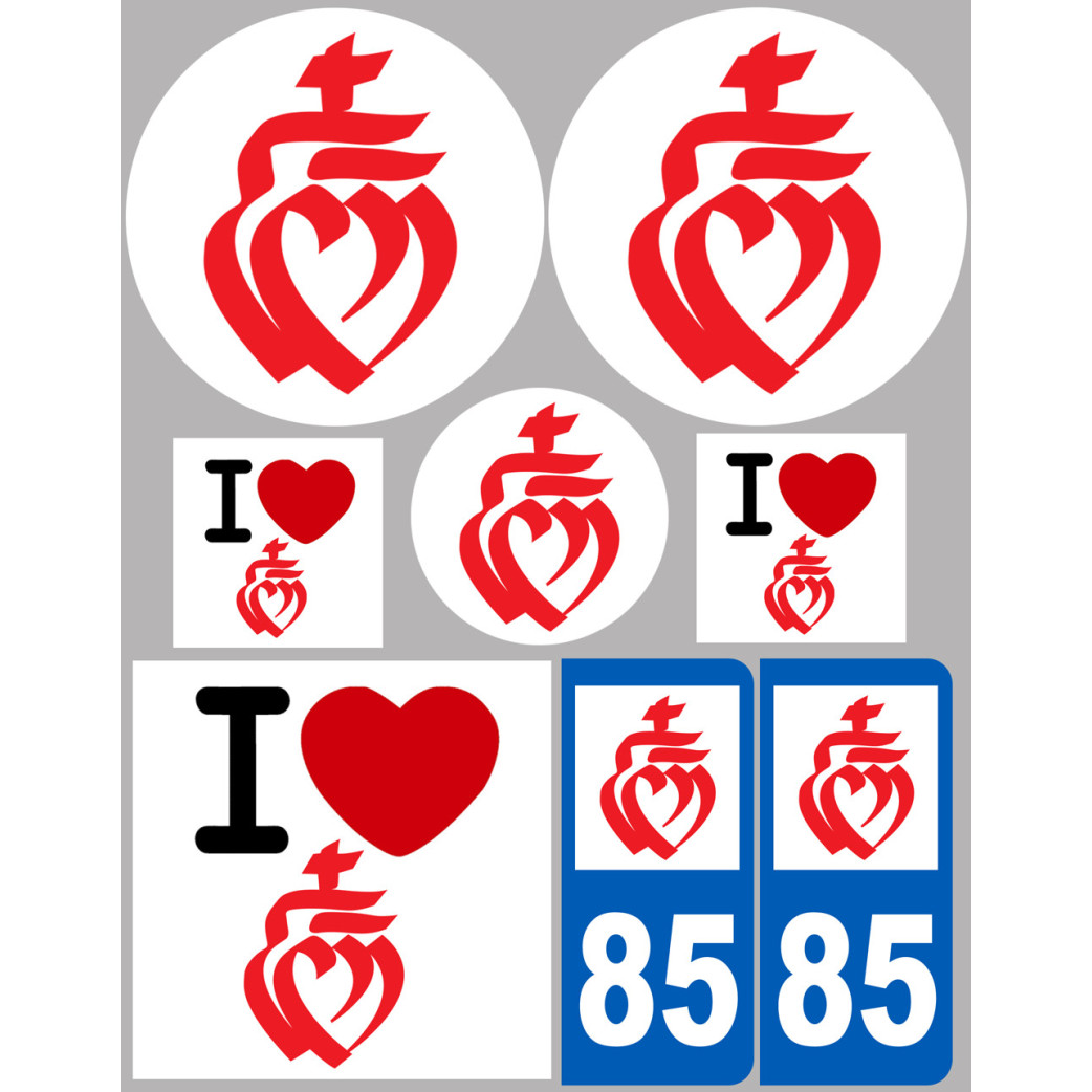 Vendée (8 autocollants variés) - Sticker/autocollant