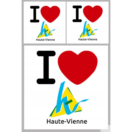 Département 87 la Haute-Vienne (1fois 10cm 2fois 5cm) - Sticker/autocollant